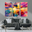 Blazing Vibrant Colors Cloud Wall Art Canvas Print