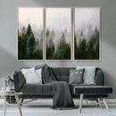 Forest Wall Art Canvas Print | Foggy Forest Wall Art | Pine