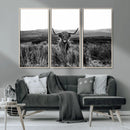 Black and White Highland Cow Canvas Wall Art, Longhorn by MyGreatCanvas | Canvas Wall Art Prints | Photo Prints & Wall Decor