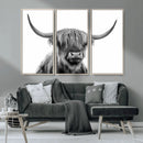 Scottish Highland Cow Cattle Art Print Wall Art Canvas Print by MyGreatCanvas | Canvas Wall Art Prints | Photo Prints & Wall Decor