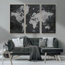 World Map Canvas Print – Detailed Map of the World Wall Art