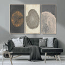 Boho Tree Ring Wall Art, Modern Minimalist Wood Grain