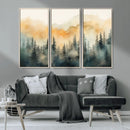 Abstract Forest Print - Mountain Wall Art | Autumn Landscape