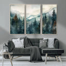 Serenity Forest Wall Art Canvas | Foggy Mountain Landscape
