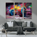 Abstract Graffiti Barbell Canvas Wall Art – Urban Fitness