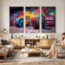 Abstract Graffiti Barbell Canvas Wall Art – Urban Fitness