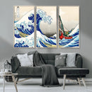 Katsushika Hokusai Kanagawa Giant Wave Wall Art Canvas Print