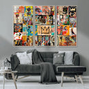 Abstract Art Collage Wall Art Canvas Print – Framed, Ready