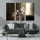 Jesus Canvas Wall Art - Jesus Running After Lost Lamb,