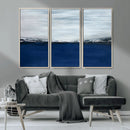 Navy Blue Abstract Wall Art Canvas Print