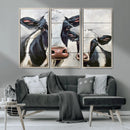 Vintage Baby and Mom Cattle Wall Art Canvas Print by MyGreatCanvas | Canvas Wall Art Prints | Photo Prints & Wall Decor