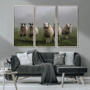 Flock of Sheep in a Mystical Fog – Pastoral Wall Art Canvas by MyGreatCanvas | Canvas Wall Art Prints | Photo Prints & Wall Decor