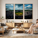 3-Panel Kauffman Stadium Wall Art Print | Large Kansas City