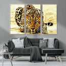 Blue-Eyed Leopard Canvas Wall Art - Framed Animal Print by MyGreatCanvas | Canvas Wall Art Prints | Photo Prints & Wall Decor