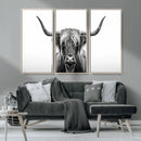 Highland Wall Art Canvas Print – Minimalist Black and White by MyGreatCanvas | Canvas Wall Art Prints | Photo Prints & Wall Decor