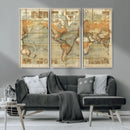 Push Pin World Map Canvas Print – Travel Tracker Wall Art by MyGreatCanvas | Canvas Wall Art Prints | Photo Prints & Wall Decor