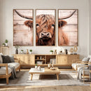 Vintage Scottish Highland Cow Cattle Art Print Farmhouse
