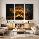 Golden Tree of Life Canvas Wall Art Print - Majestic Glowing by MyGreatCanvas | Canvas Wall Art Prints | Photo Prints & Wall Decor
