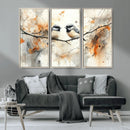 Abstract Watercolor Chickadee Bird Canvas Wall Art Print - by MyGreatCanvas | Canvas Wall Art Prints | Photo Prints & Wall Decor