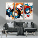 Abstract Wall Art, Rings Wall Art Canvas Print