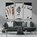 Poker Wall Art - Playing Cards Canvas Wall Art Print - Ace