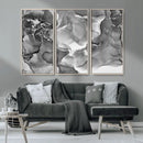 Black White Abstract Canvas Wall Art - Fluid Ink Artwork - by MyGreatCanvas | Canvas Wall Art Prints | Photo Prints & Wall Decor
