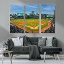 Wrigley Field Chicago Cubs Panoramic Canvas Print –