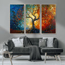 Yggdrasil Tree of Life Mosaic Stained Glass Wall Art Canvas,