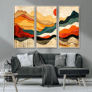 Mid Century Wall Art Print  - Abstract Woodland Print -