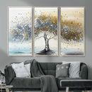 Golden and Silver Tree Wall Art – Framed Elegant Leaves by MyGreatCanvas | Canvas Wall Art Prints | Photo Prints & Wall Decor