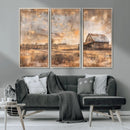 Rustic Farmhouse Wall Art Canvas Print | Barn and Field