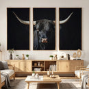 Majestic Longhorn Bull Wall Art Canvas Print – Dark by MyGreatCanvas | Canvas Wall Art Prints | Photo Prints & Wall Decor