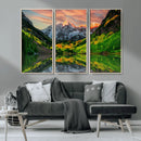 Maroon Bells Lake Wall Art Canvas Print – Framed Majestic