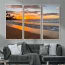 Tropical Beach Wall Art – Framed Sunset Ocean Canvas by MyGreatCanvas | Canvas Wall Art Prints | Photo Prints & Wall Decor