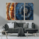 Framed Abstract Tree Ring Wall Art Print Natural Rustic Wood by MyGreatCanvas | Canvas Wall Art Prints | Photo Prints & Wall Decor