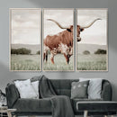 Texas Longhorn Wall Art – Framed Spotted Cattle Canvas by MyGreatCanvas | Canvas Wall Art Prints | Photo Prints & Wall Decor