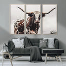 Texas Longhorn Wall Art – Framed Spotted Bull Canvas by MyGreatCanvas | Canvas Wall Art Prints | Photo Prints & Wall Decor