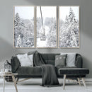 Snowy Ski Lift Wall Art – Framed Winter Mountain Canvas by MyGreatCanvas | Canvas Wall Art Prints | Photo Prints & Wall Decor