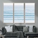Ocean Wave Surfer Wall Art – Framed Minimal Seascape Canvas by MyGreatCanvas | Canvas Wall Art Prints | Photo Prints & Wall Decor