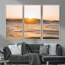 Calm Water Wall Art – Framed Sunset Waves Canvas Artwork, by MyGreatCanvas | Canvas Wall Art Prints | Photo Prints & Wall Decor