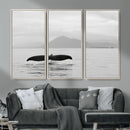 Whale Tail Wall Art – Framed Black White Ocean Canvas by MyGreatCanvas | Canvas Wall Art Prints | Photo Prints & Wall Decor