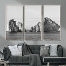Coastal Wall Art – Framed Black White Ocean Canvas Artwork, by MyGreatCanvas | Canvas Wall Art Prints | Photo Prints & Wall Decor