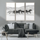 Wild Horses Running Wall Art Canvas Print, Framed Black by MyGreatCanvas | Canvas Wall Art Prints | Photo Prints & Wall Decor
