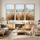 Beach Grass Wall Art Canvas Print – Framed Coastal Dunes Art by MyGreatCanvas | Canvas Wall Art Prints | Photo Prints & Wall Decor