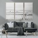 Surfer Silhouette Wall Art – Framed Calm Ocean Canvas by MyGreatCanvas | Canvas Wall Art Prints | Photo Prints & Wall Decor