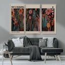 Modern Japanese Wall Art Canvas Print – Framed Abstract