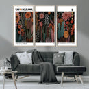 Modern Japanese Wall Art Canvas Print – Framed Abstract