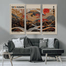 Modern Japanese Wall Art Canvas Print – Framed Abstract