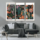 Modern Japanese Wall Art Canvas Print – Framed Abstract