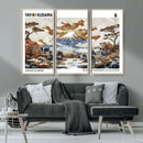 Modern Japanese Wall Art Canvas Print – Framed Abstract